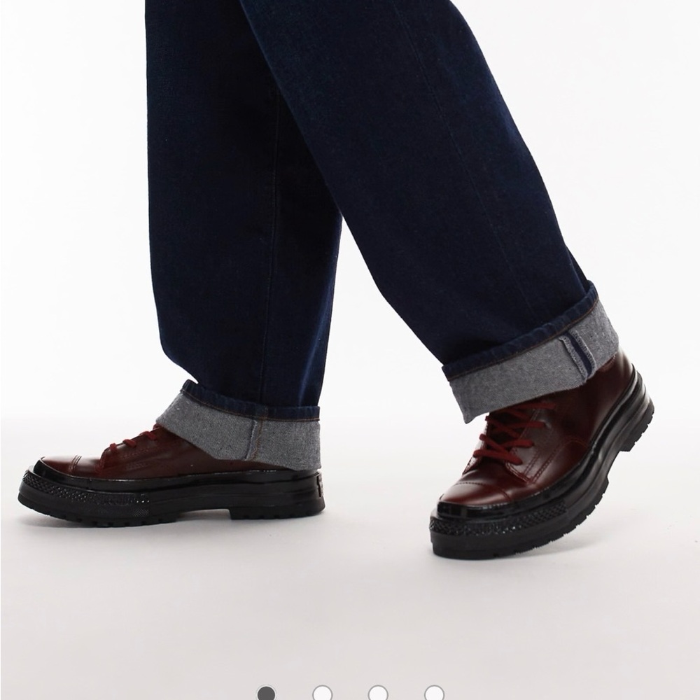 Converse Chuck 70 leather loafers in bugundy